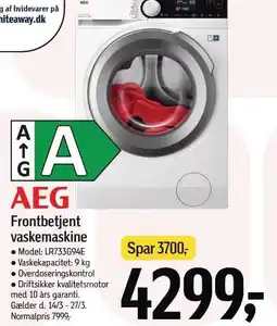 Føtex AEG Frontbetjent vaskemaskine tilbud