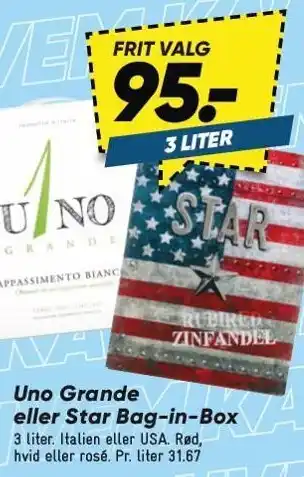 Bilka Uno Grande eller star Bag-in-Box tilbud