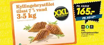 Bilka Kyllingebrystfilet tilsat 7 % vand 3,5 kg tilbud