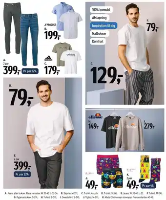 Føtex Jeans, bukser, skjorte, t-shirt, pyjamasbukser, sweatshirt, tights, strømper tilbud