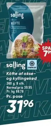 Bilka Salling Köfte af okse- og kyllingekød tilbud