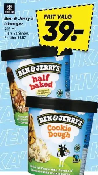 Bilka Ben & Jerry's isbæger tilbud