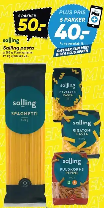 Bilka Salling pasta tilbud