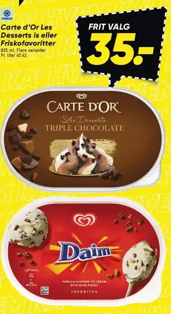 Bilka Carte d'or les desserts is eller friskofavoritter tilbud