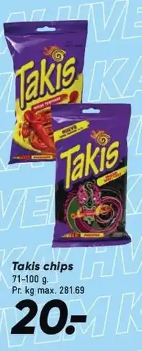 Bilka Takis chips tilbud