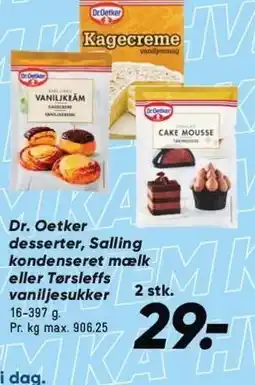 Bilka Dr. Oetker desserter, Salling kondenseret mælk eller Tørsleffs vaniljesukker tilbud