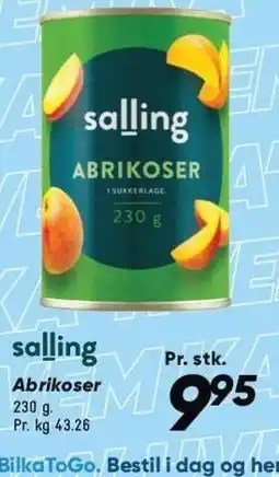 Bilka SALLING Abrikoser tilbud