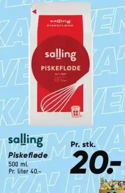 Bilka SALLING Piskefløde tilbud