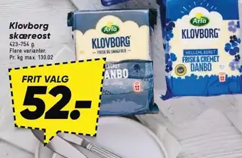 Bilka ARLA Klovborg skæreost tilbud