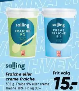 Bilka SALLING Fraiche eller creme fraiche tilbud