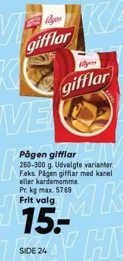 Bilka Pågen gifflar tilbud