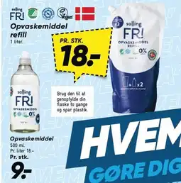 Bilka Salling FRI Opvaskemiddel refill eller Opvaskemiddel tilbud