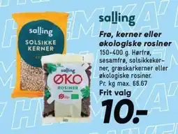 Bilka Frø, kerner eller økologiske rosiner tilbud