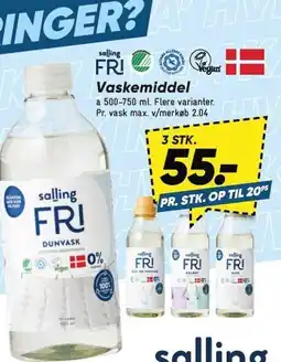 Bilka Salling FRI Vaskemiddel tilbud