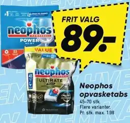 Bilka Neophos opvasketabs tilbud