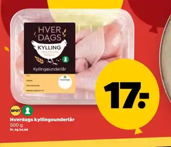 Netto Hverdags kyllingeunderlår tilbud