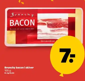 Netto Brunchy bacon i skiver tilbud