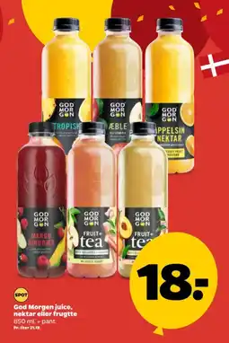 Netto God Morgen juice, nektar eller frugtte tilbud