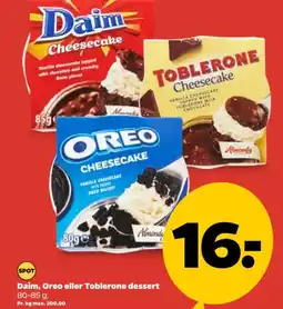 Netto Daim, Oreo eller Toblerone dessert tilbud