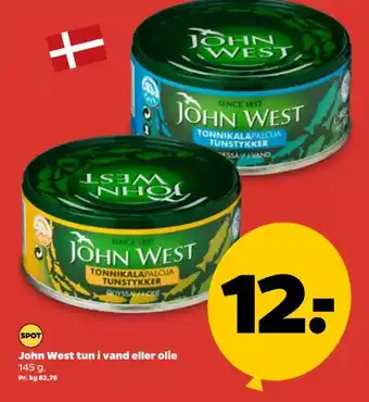 Netto John West tun i vand eller olie tilbud