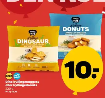 Netto Dino kyllingenuggets eller kyllingedonuts tilbud