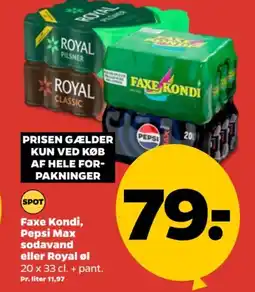 Netto Faxe Kondi, Pepsi Max sodavand eller Royal øl tilbud