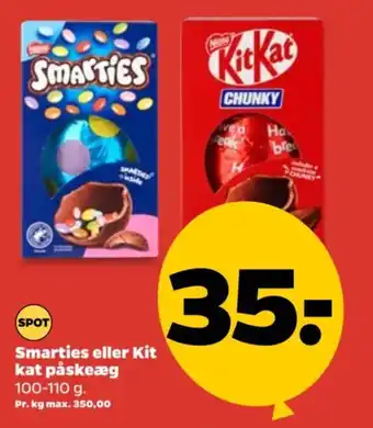 Netto Smarties eller Kit kat påskeæg tilbud