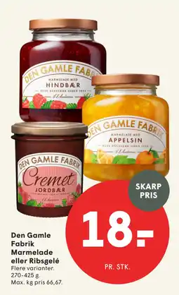 SPAR Den Gamle Fabrik Marmelade eller Ribsgelé tilbud