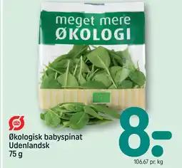 REMA 1000 Økologisk babyspinat Udenlandsk 75 g tilbud