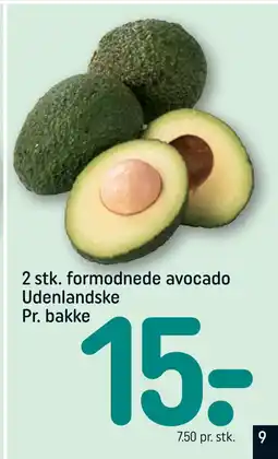 REMA 1000 2 stk. formodnede avocado Udenlandske Pr. bakke tilbud