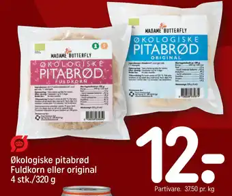 REMA 1000 Økologiske pitabrød Fuldkorn eller original 4 stk./320 g tilbud