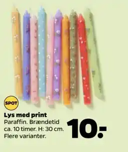 Netto Lys med print Paraffin. tilbud