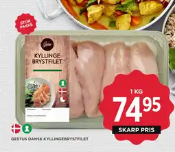 MENY STOR PAKKE. GESTUS DANSK KYLLINGEBRYSTFILET tilbud