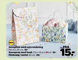 Netto Gavepose med velcrolukning tilbud