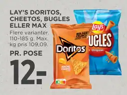 MENY LAY’S DORITOS, CHEETOS, BUGLES ELLER MAX tilbud