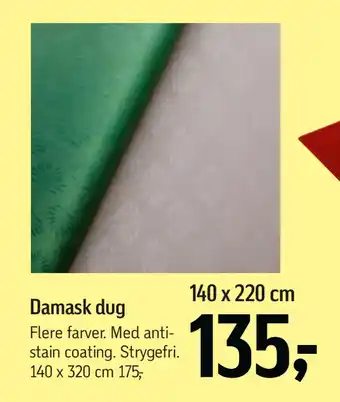 Føtex Damask dug tilbud