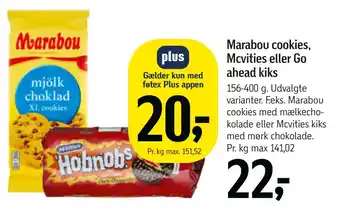 Føtex Marabou cookies, Mcvities eller Go ahead kiks tilbud