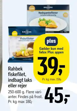 Føtex Rahbek fiskefilet, indbagt laks eller rejer tilbud