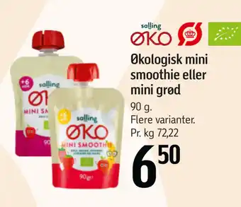 Føtex Økologisk mini smoothie eller mini grød tilbud