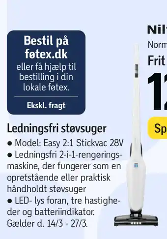 Føtex Ledningsfri støvsuger tilbud