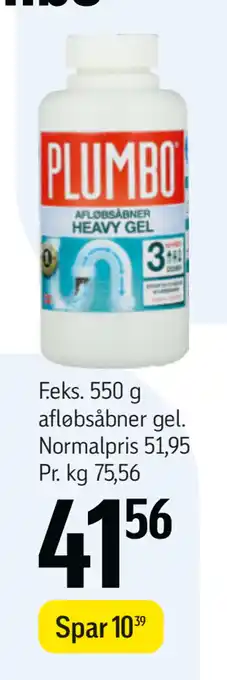 Føtex 550 g afløbsåbner gel tilbud