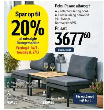 Føtex Pesaro sofamodul tilbud