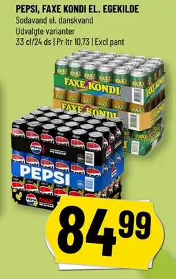 Løvbjerg PEPSI, FAXE KONDI EL. EGEKILDE tilbud