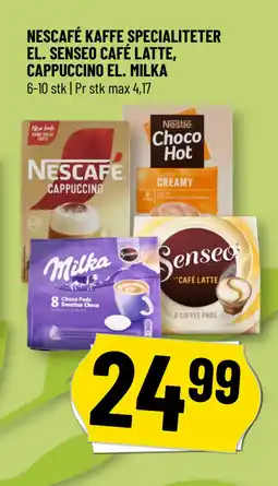 Løvbjerg NESCAFÉ KAFFE SPECIALITETER EL. SENSEO CAFÉ LATTE, CAPPUCCINO EL. MILKA tilbud