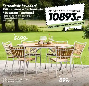 Bilka Kerteminde havebord 150 cm tilbud