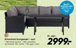 Bilka Amarante loungesæt - sort tilbud