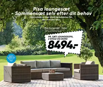 Bilka Pisa loungesæt - natur tilbud