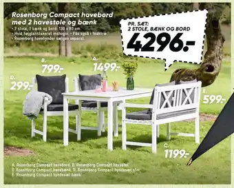 Bilka Rosenborg Compact havebord tilbud