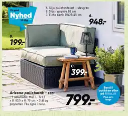 Bilka Elche bænk 50x25x45 cm tilbud