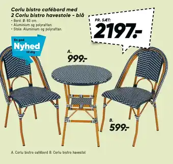 Bilka Corlu bistro cafébord tilbud